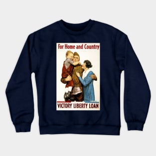 For Home and Country, Soldier with Family Crewneck Sweatshirt